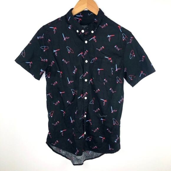 Brooklyn Cloth Mfg. Co Black Surfer Print Shirt - Picture 1 of 5